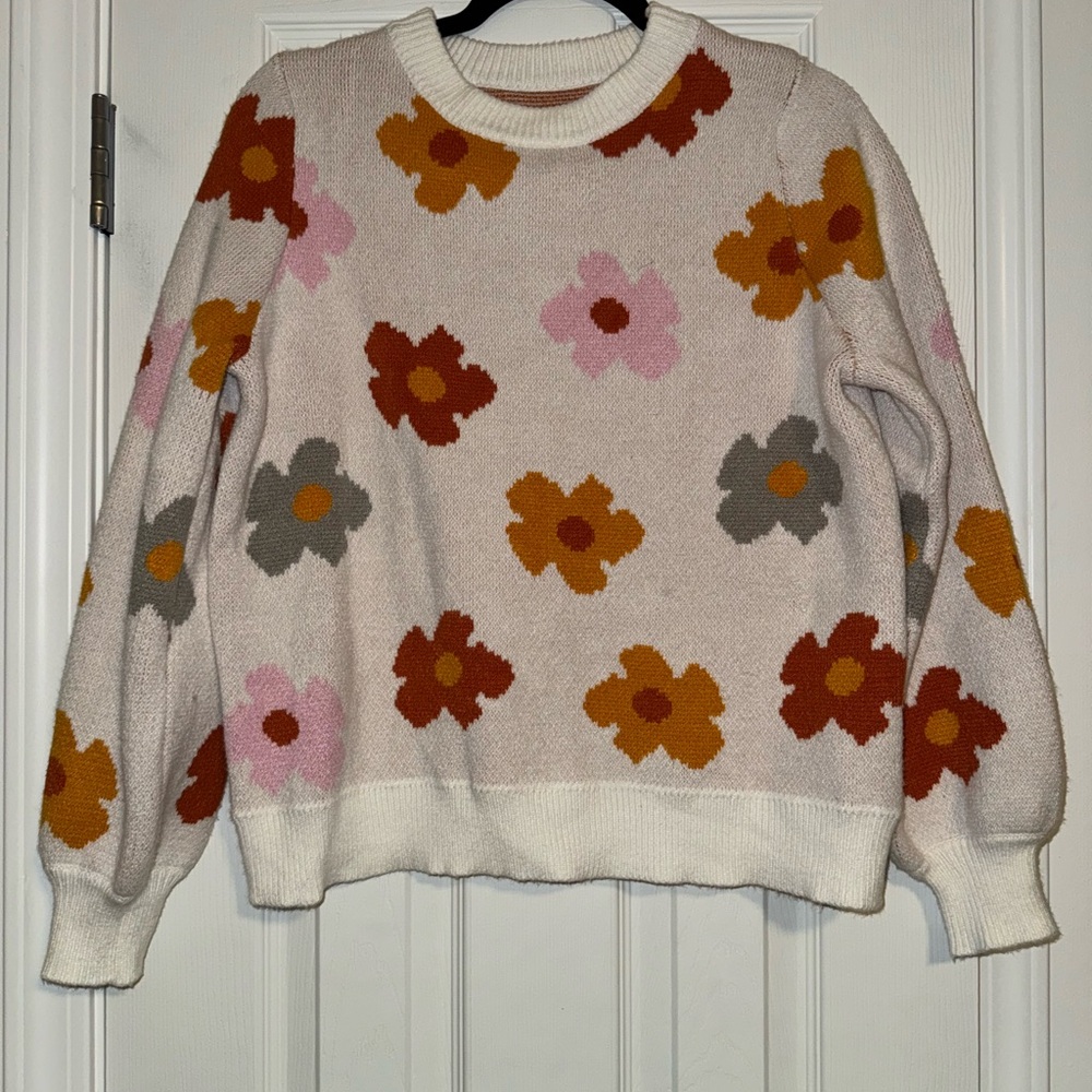 Floral Patterned Women's Sweater - Picture 2 of 5